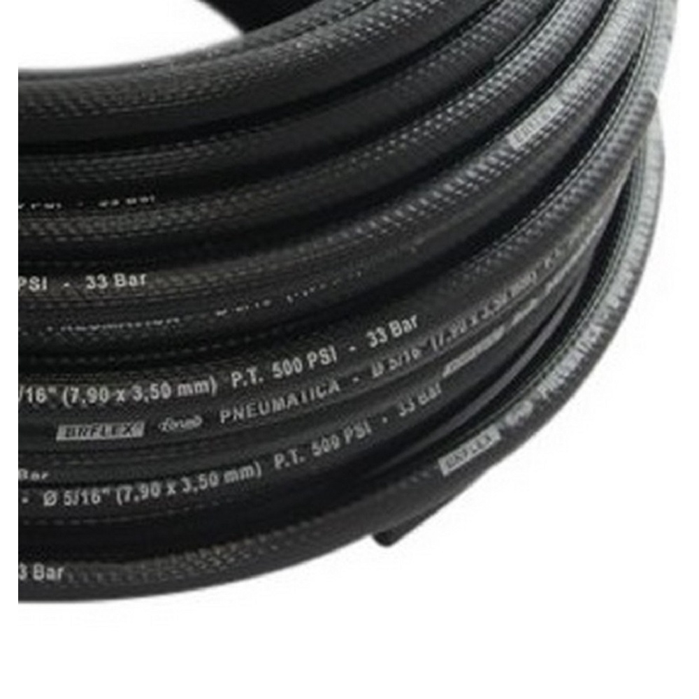 MANGUEIRA BORRACHA 5/16 PRETA - PNEUMATICA BR FLEX 353050010 - (vendida por metro) em Oferta na Shopee
