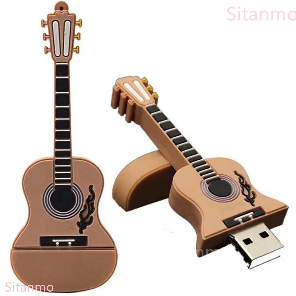 Pendrive USB 1TB 2TB Guitarra De Desenho Animado 1GB 8GB 16GB 32GB 64GB 128GB Unidade Flash Para Computador Notebook