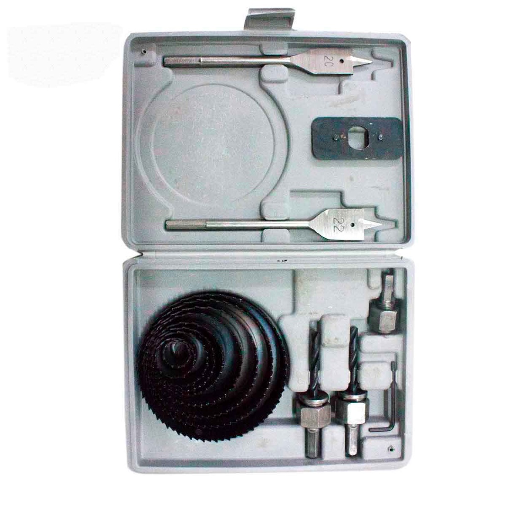 Kit Serra Copo 18 Peças Gesso Corta Madeira Tábua