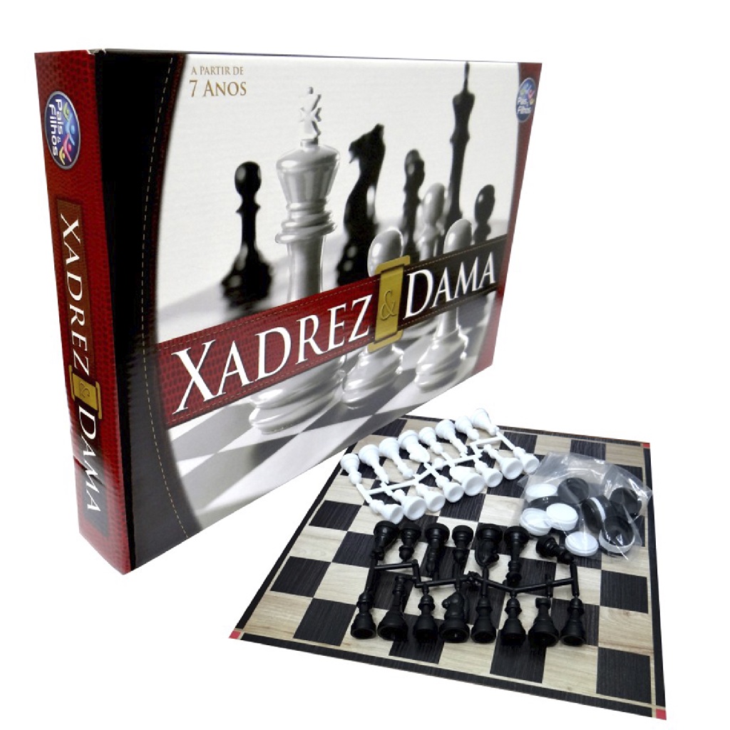 Jg classico 6 em 1 xadrez dama/ ludo domino forca trilha em