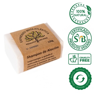 Shampoo Sólido Vegano Natural de Alecrim da Expresso Mata Atlântica em Oferta na Shopee