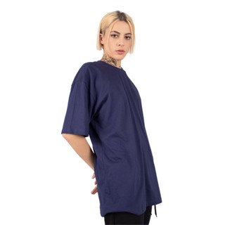 Camiseta Oversized Basic Streetwear Azul Marinho