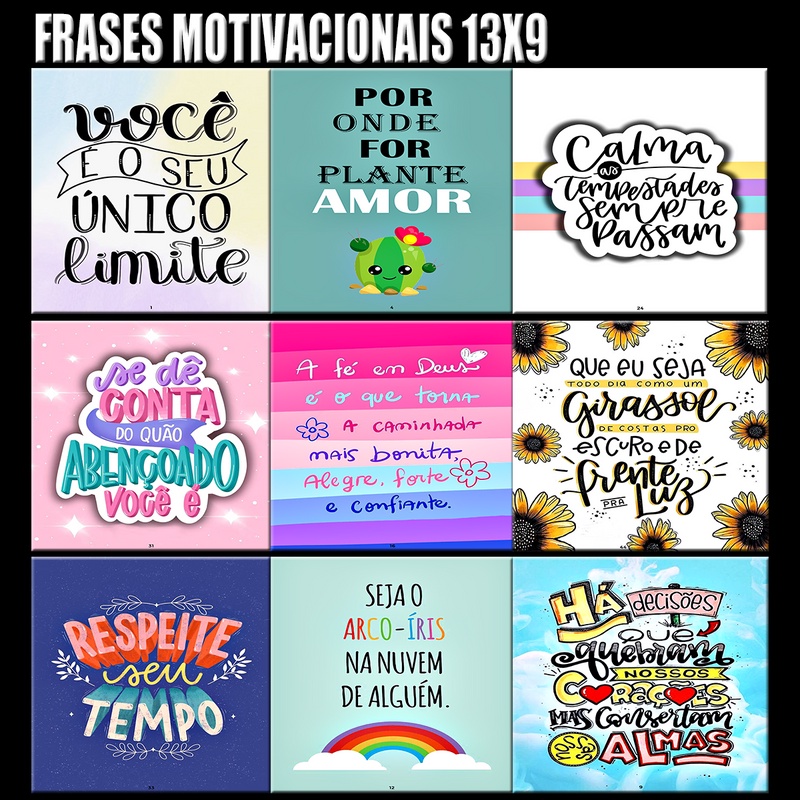 Placas Decorativas Frases Bonitas Decoração parede Inspiradoras Quadros Motivacionais