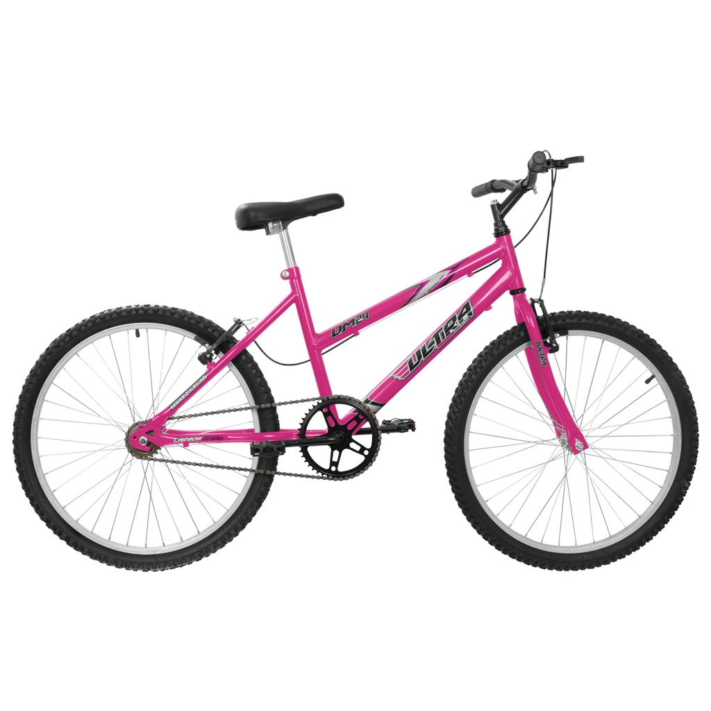 Bicicleta Feminina Aro 24 Ultra Bikes Freios V-Brake Sem Marcha