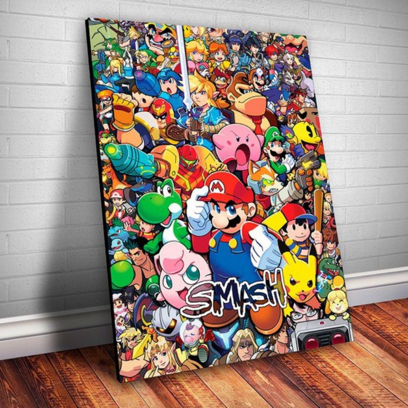 Quadro placa decorativa Game Mario 20x30 Alta Qualidade 4k