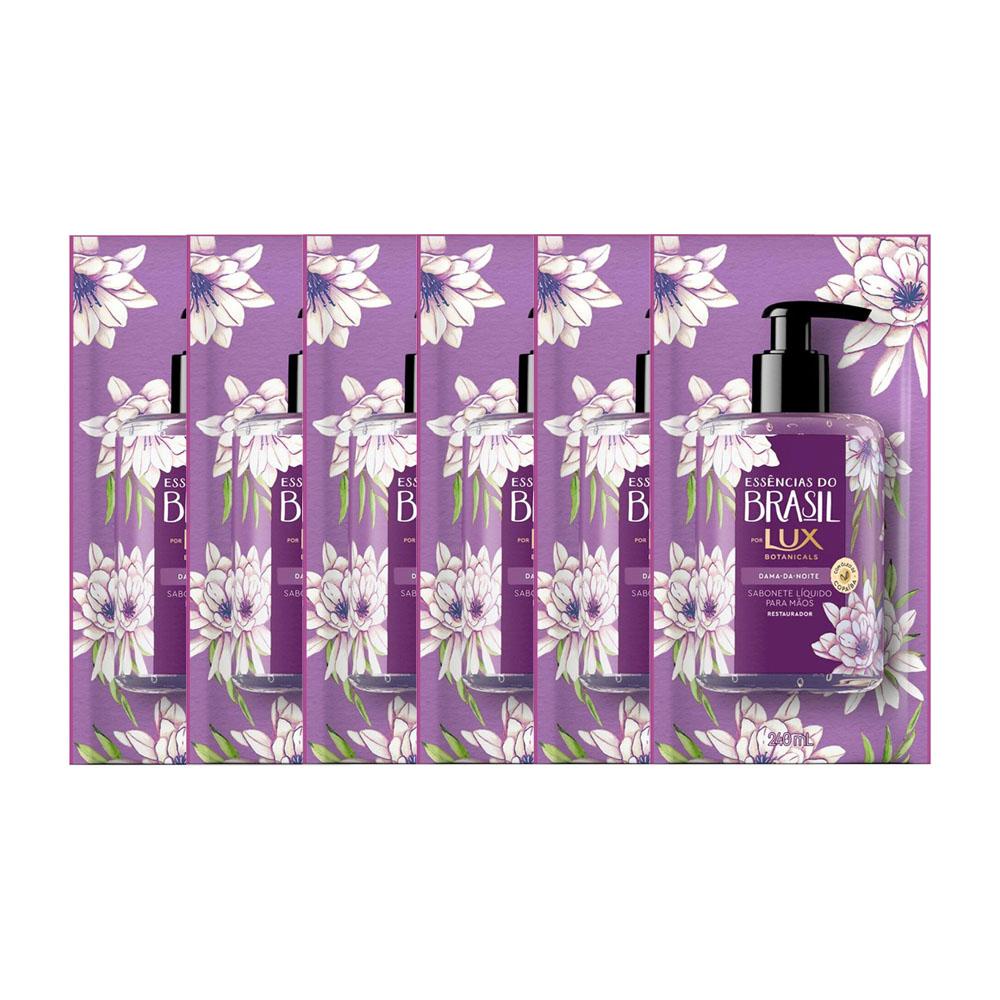 Kit 6 Refis Sabonete Líquido Lux Essências do Brasil Dama da Noite 240ml cada em Oferta na Shopee
