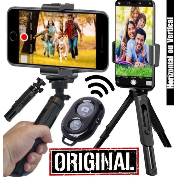 Estabilizador Portátil Para Celular Apoio Câmera Tripé Universal Controle Bluetooth Para Fotos Filmagem Youtuber TikTok