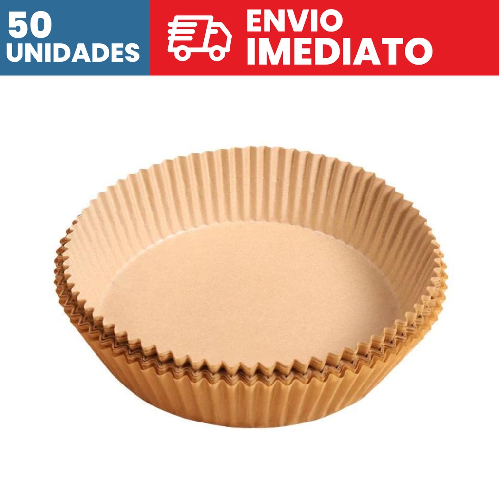 Forma de Papel Vegetal Antiaderente para Air Fryer (50 unidades)