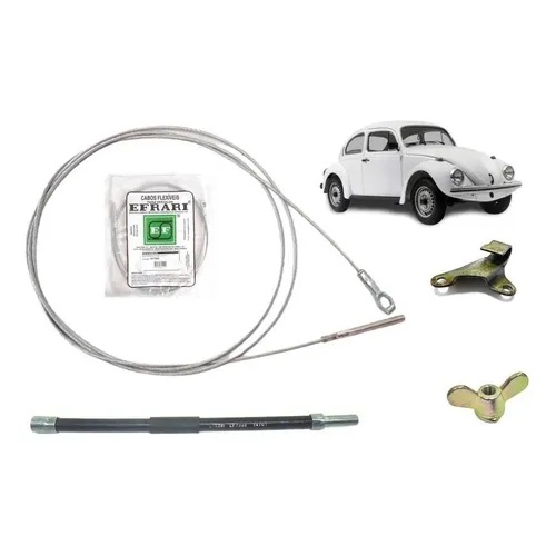 Kit Cabo + Flexivel + Suporte + Porca Embreagem Fusca em Oferta na Shopee