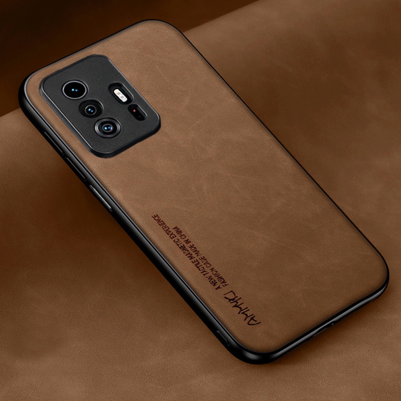 Capa De Moda Quente Para Xiaomi Mi 11T 12 12X Pro Couro Soft Pu Pára-Choques TPU Redmi K50 Gaming K50 em Oferta na Shopee