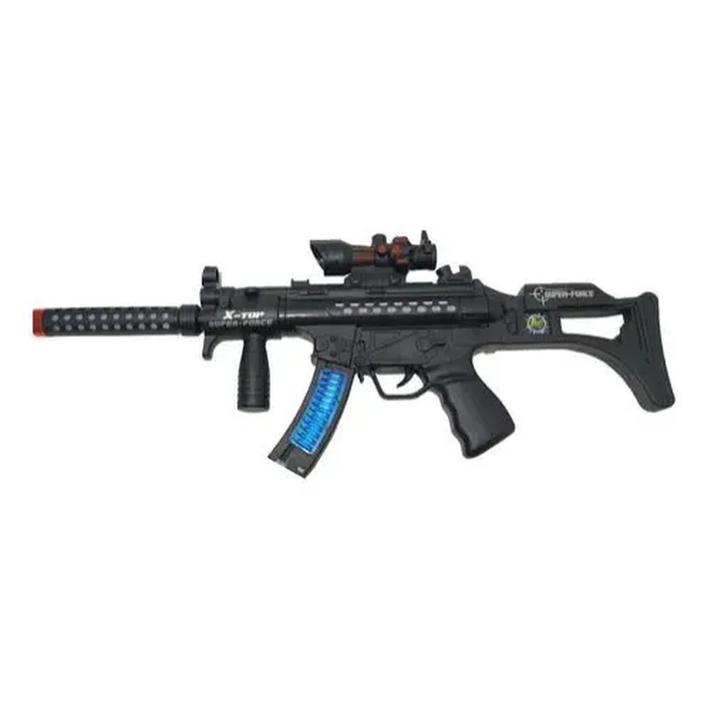Brinquedo Infantil Arma Metralhadora Koch Mp5 Som E Luz 56cm Promoção Presente APROVADA