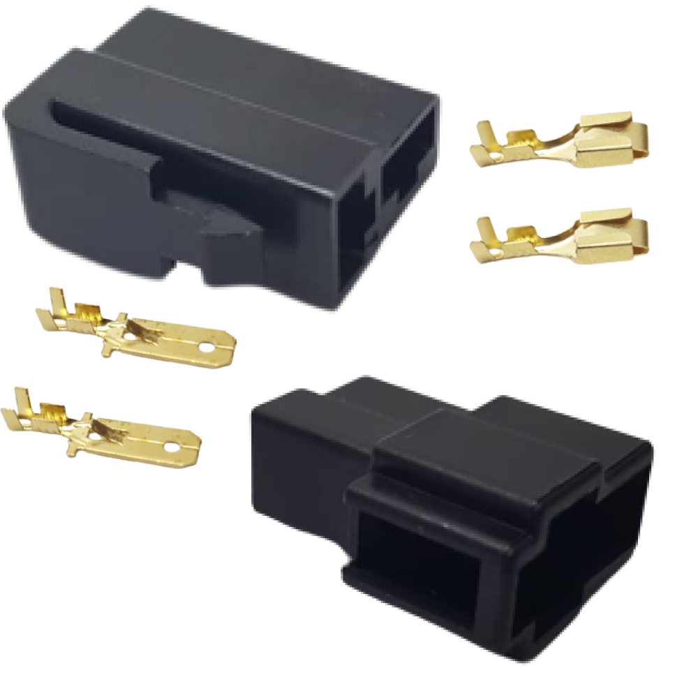 10 Conjunto Conector 2 Vias Com Terminais (macho Fêmea)