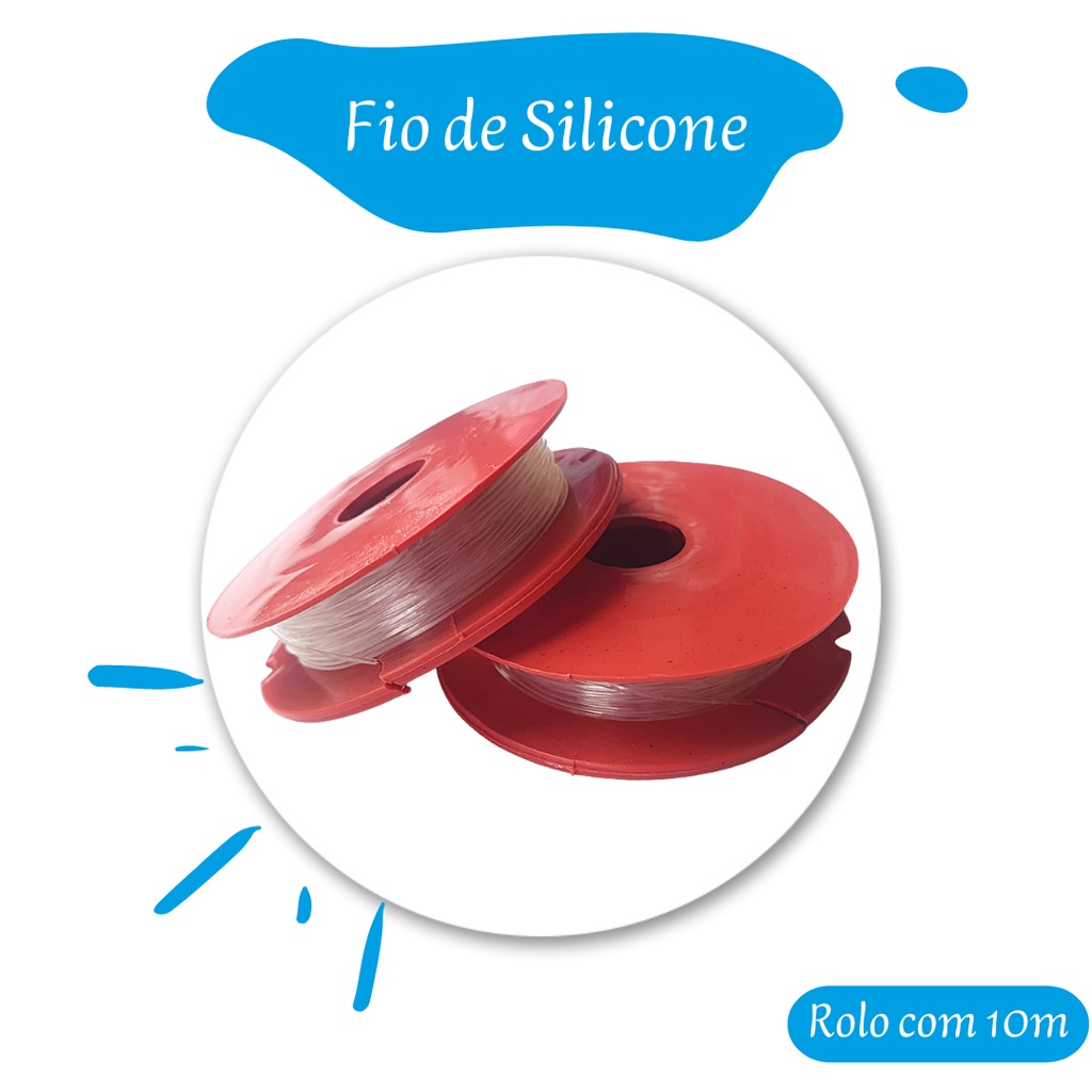 Fio De Silicone Pulseira Elástico 0.8 Rolo Com 10 metros Artesanato Passante em Oferta na Shopee