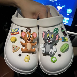 Crocs Jibbitz Tom E Jerry Set Sapatos De Bricolage Botão De Encanto