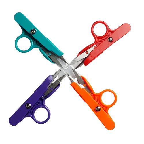 TESOURA DE ARREMATE CABO PLASTICO COM DEDO