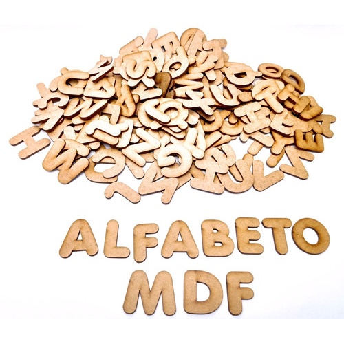 Kit 6 Alfabetos Madeira A - Z Letras Mdf 3,5cm  C/156 Letras pachwork br