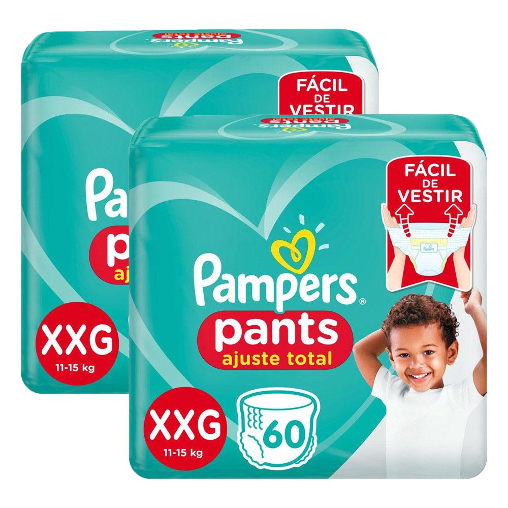 Kit 120 Fralda Pampers Pants Ajuste Total Top Tamanho XXG em Oferta na Shopee
