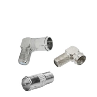 Kit Plug Adaptador Conector de Antena Engate Rápido Reto/90 Graus Rosca e 90 Graus Engate - MXT