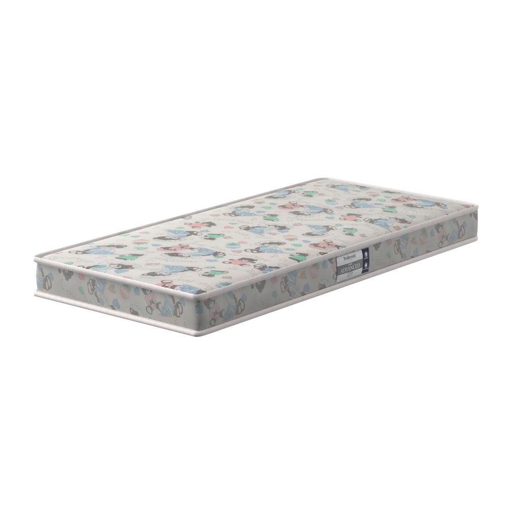 Colchão De Berço Infantil 70x130x07cm Espuma D18 Pro Dormir Advanced Baby Cinza Probel