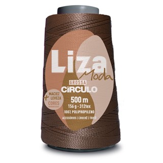 Linha Liza Moda Grossa Circulo Cone de 500 Metros 100% Polipropileno para Trança de Cabelo, Crochê e Tricô