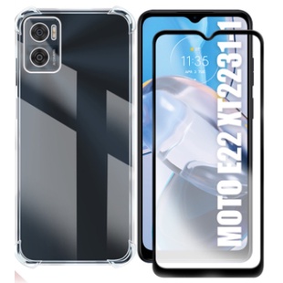 Kit Capa Capinha Moto E22 XT2239 Tela 6.5 + Película de Vidro 3D