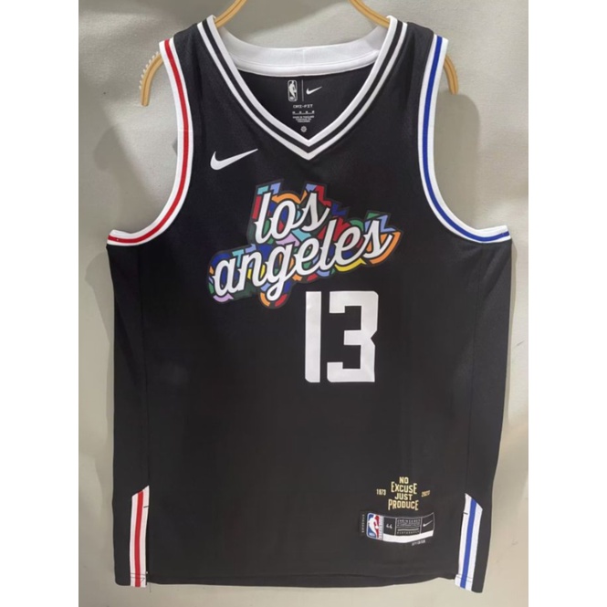 hot pressed 2023 nba Los Angeles Clippers No.13 George black city edition basketball jersey