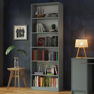 Estante Livreiro Madesa 6908 com 6 Nichos - Cinza em Oferta na Shopee