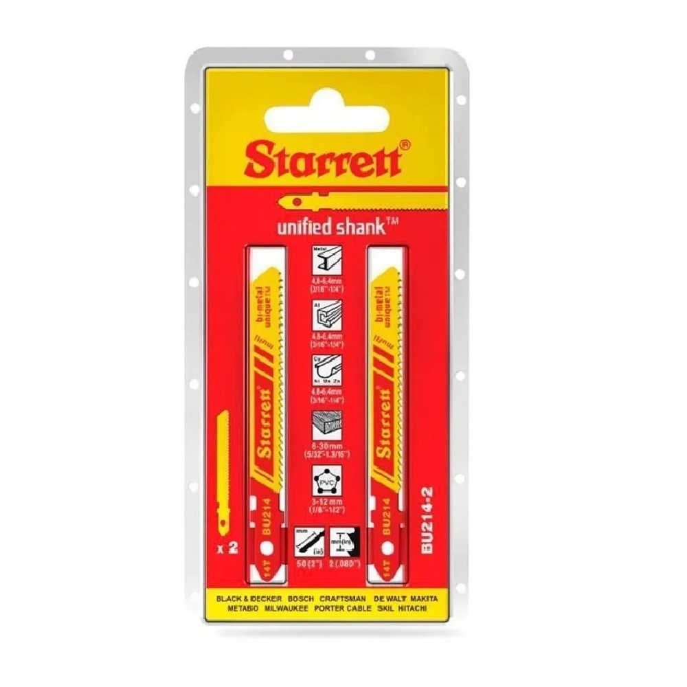 Lâmina Serra Tico-tico Bi-metal Multi 14d Bu214-2 Starrett em Oferta na Shopee