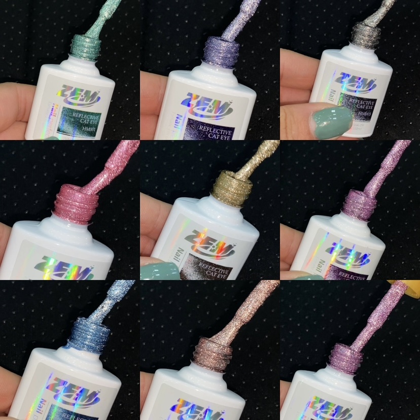Esmalte MAGNÉTICO em Gel Uv/Led ZEM Reflexive Glitter gel unha efeito Holográfico Zem em Oferta na Shopee