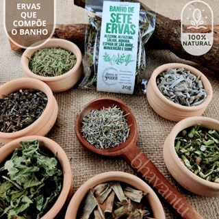 Banho 7 Ervas  Alecrim, Alfazema, Sálvia, Arruda, Espada de São Jorge, Manjericão e Guiné em Oferta na Shopee