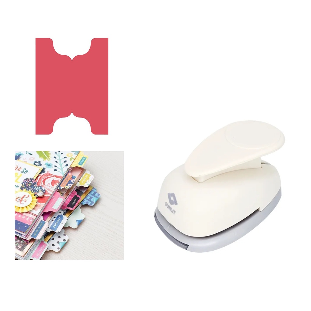 Furador Scrapbook Extra Gigante Aba Para Planner E Agenda