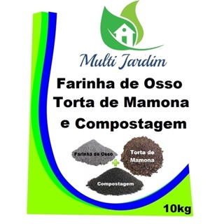 10kg Farinha de Osso, Torta de Mamona e Compostagem Adubo Orgânico Plantas Flores e Hortaliças em Oferta na Shopee