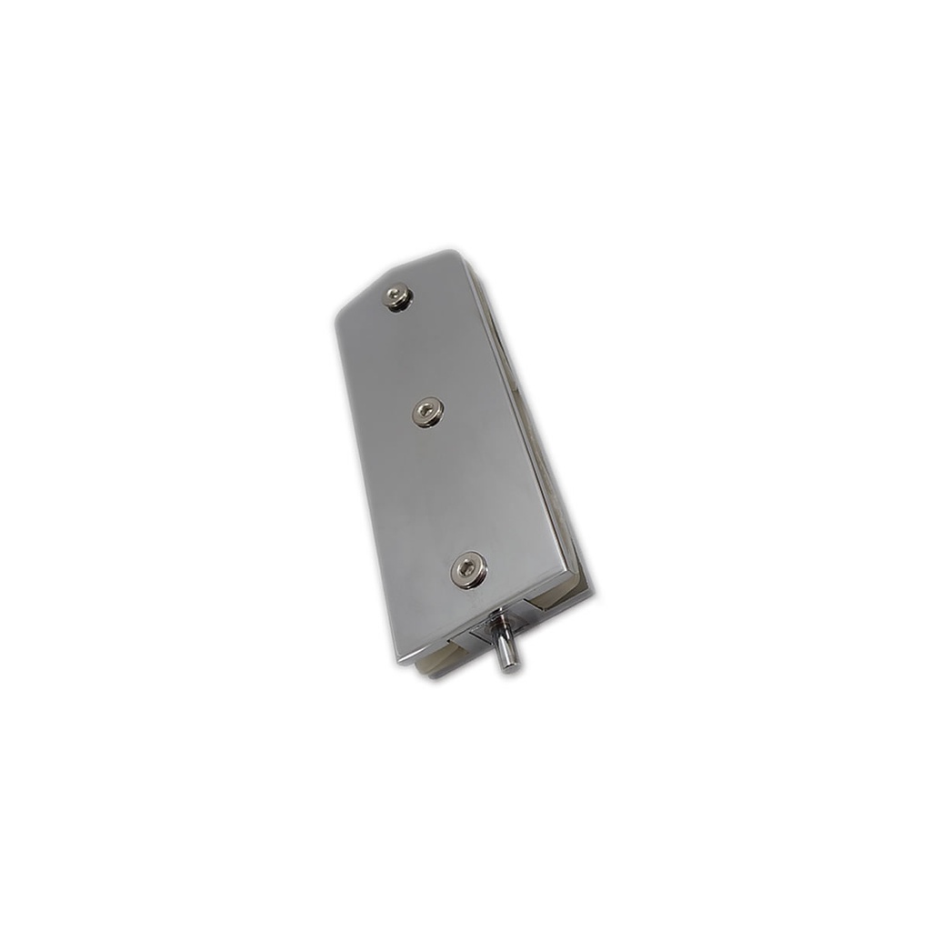 1101 J - Dobradiça superior jumbo para porta pivotante de vidro temperado blindex - Cromado (zamak)
