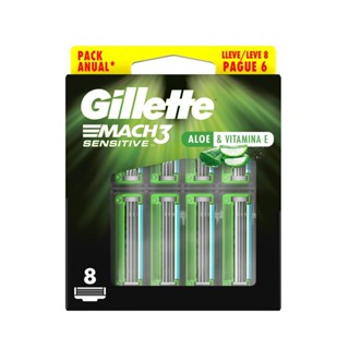 Carga para Aparelho de Barbear Gillette Mach3 Sensitive Leve 8 Pague 6