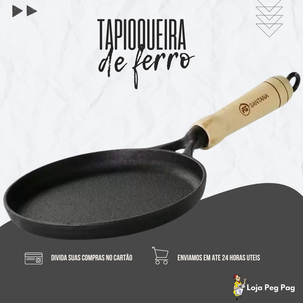 Tapioqueira Frigideira de ferro fundido em Oferta na Shopee