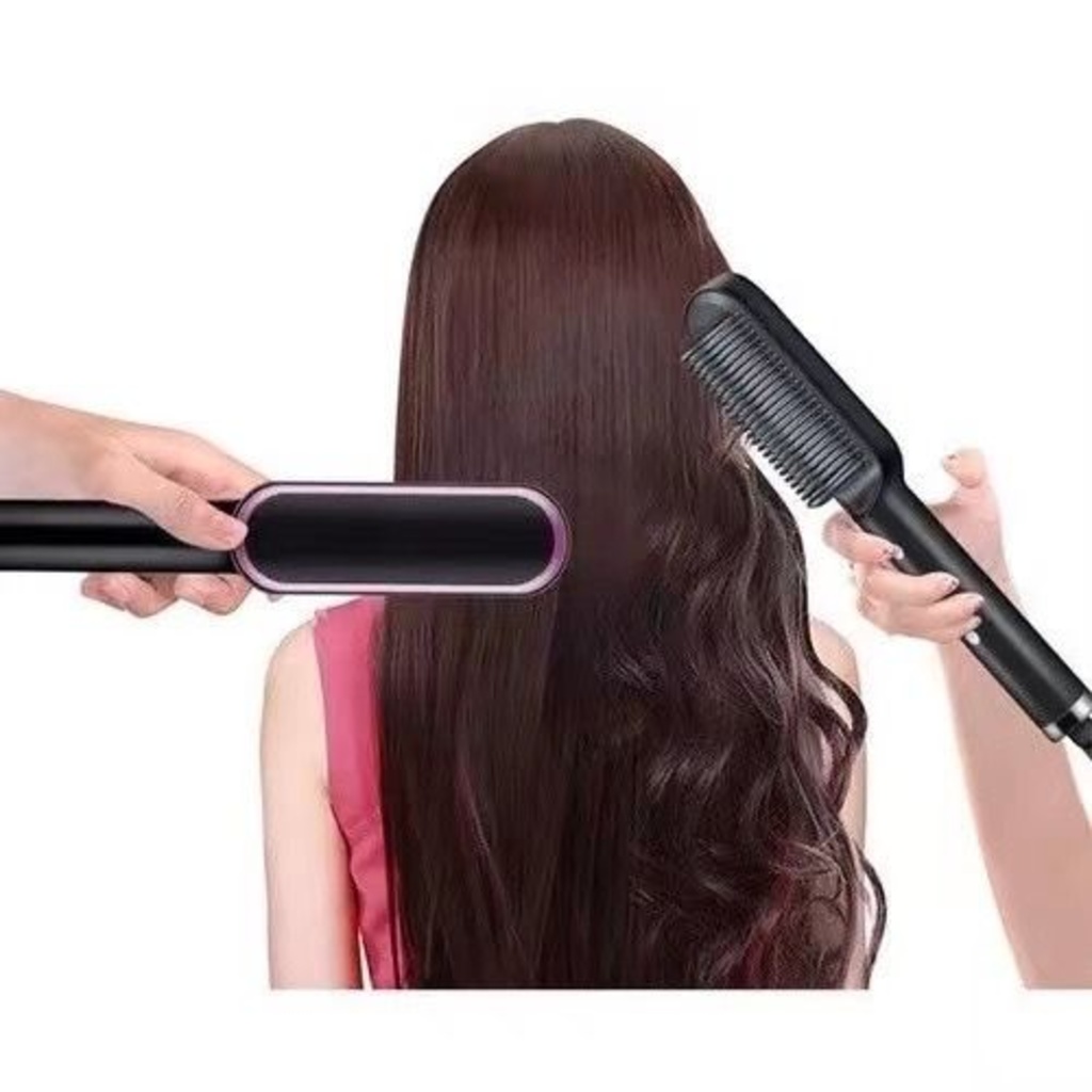 Escova Alisadora Anion Hair Pro Em Secador Chapinha E Modelador De Cachos Bivolt Shopee Brasil