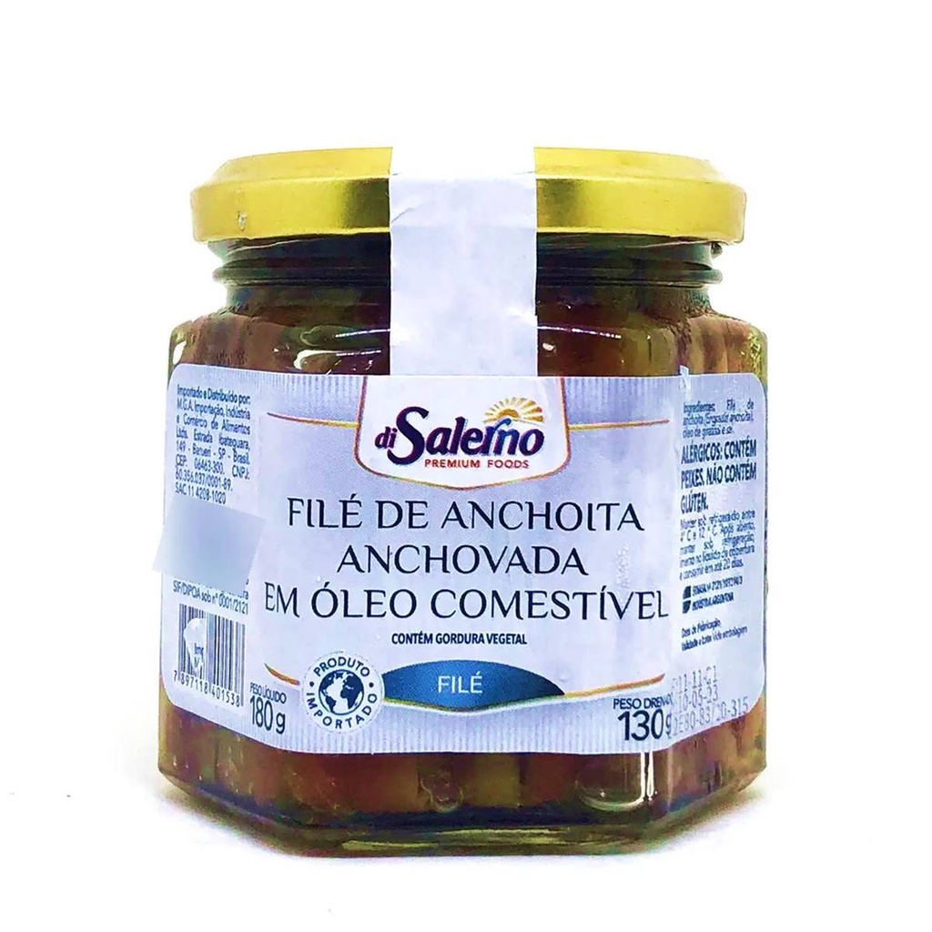 File de Anchova  Argentino Di Salerno vidro 180g