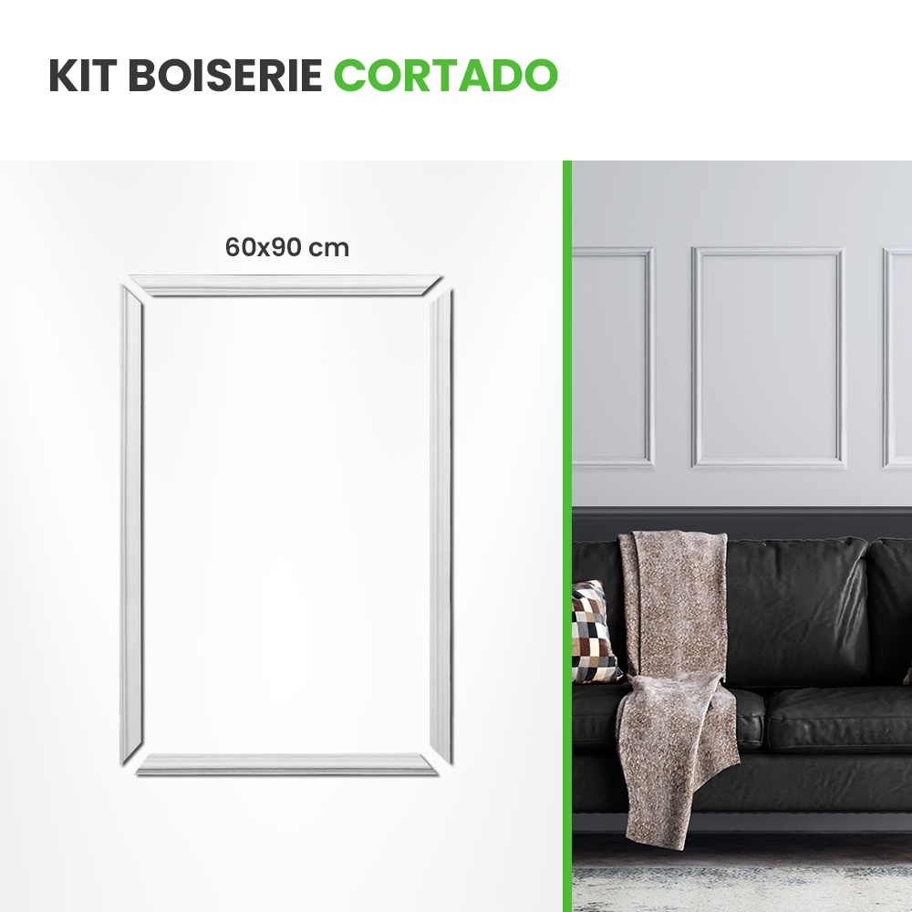 Roda Meio Boiserie Autocolante Kit Cortado 60x90cm P/ Parede