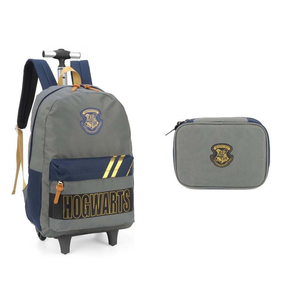 Kit Mochila de Rodinhas e Estojo Box Harry Potter Luxcel | Shopee Brasil