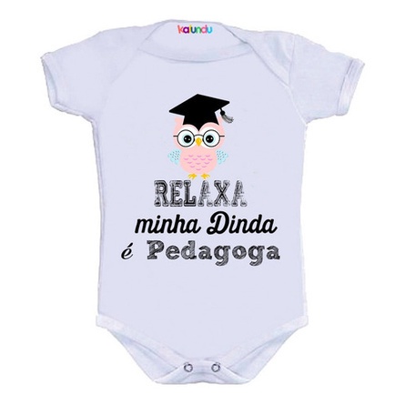 Body Bebê Personalizado Dinda Pedagoga