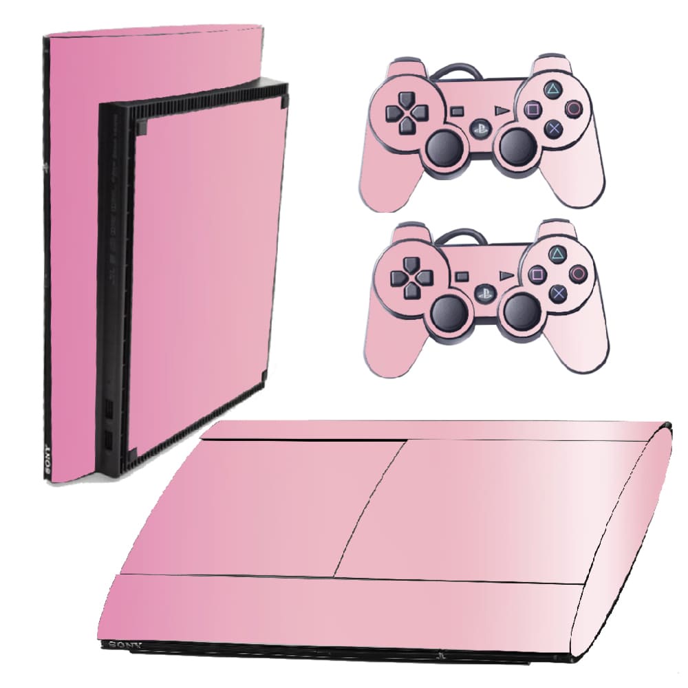 Skin PS3 Super Slim Playstation Adesivo Pelicula Protetora Brilho Cor Rosa