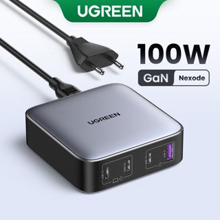 Carregador Rápido Para Laptop UGREEN 100W GaN De Mesa 4 Em 1 3C 1A Adaptador De Portas iPhone 14 13 12 Pro De Telefone Max Xiaomi Samsung S23 Ultra Suporte PD QC SCP Carregamento