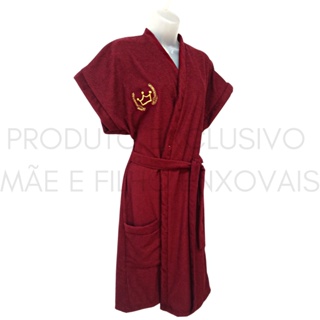 Roupao Adulto Feminino para Mulher Atoalhado Felpudo com Faixa 100% Algodão Praia Piscina Quentinho em Oferta na Shopee