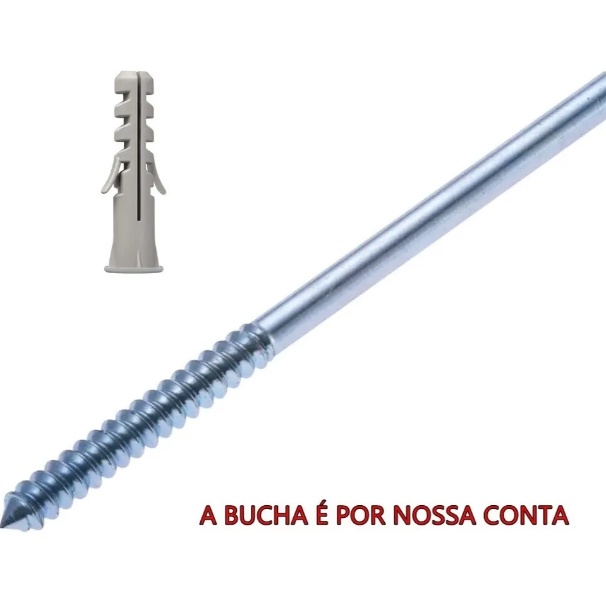 6 Suporte Invisível Para Prateleira Estilo Flutuante Parafuso em Aço 110mm