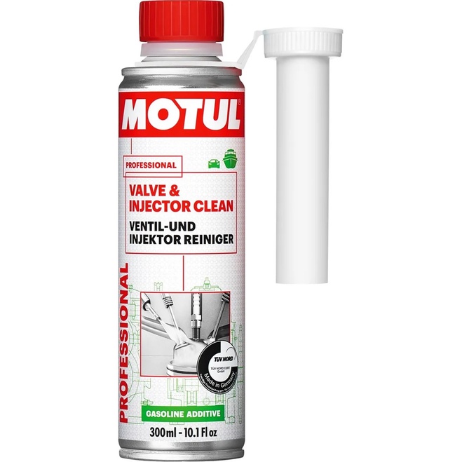 Aditivo de Limpeza Manutenção auto Bicos e Válvulas para Gasolina flex Motul Valve & Injector Clean 300mL