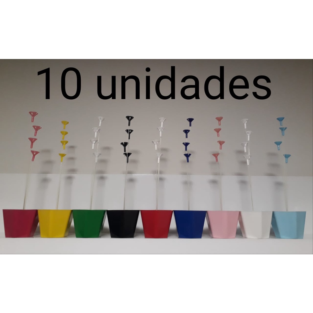 Cachepô com varetas, kit 10 unidades, 40cm, suportes de balões, centro de mesa em Oferta na Shopee