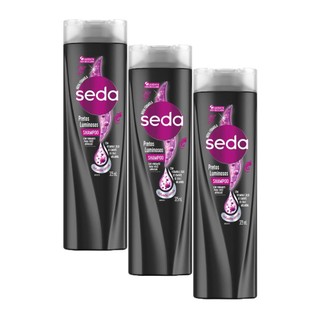 Kit 3 Shampoos Seda Cocriações Pretos Luminosos 325ml cada em Oferta na Shopee
