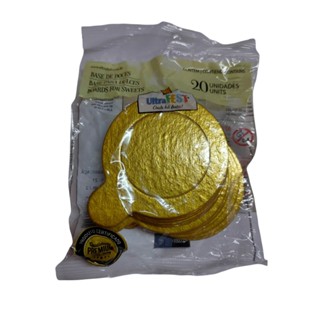 Base para Doces Ouro Laminada Ultrafest 8cm c/20 un