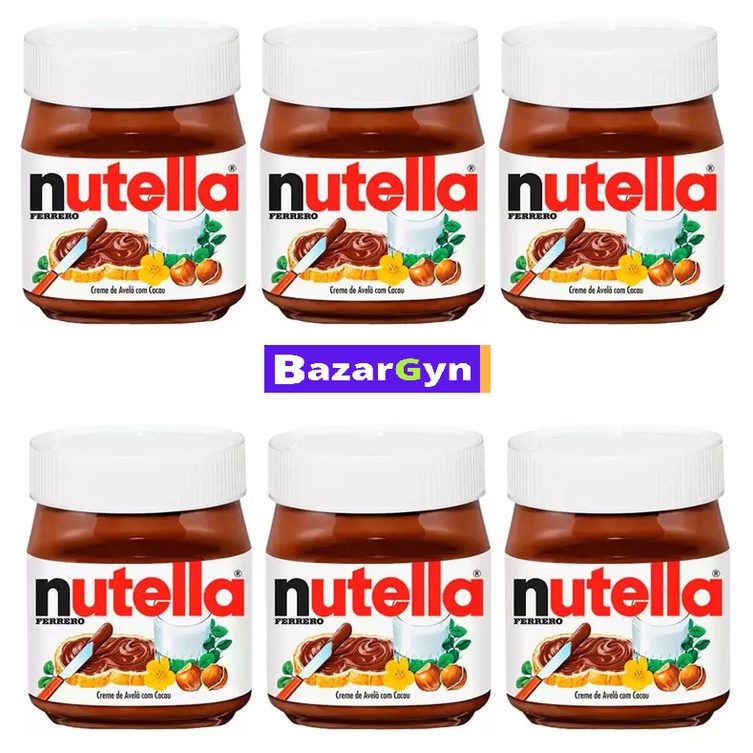 Kit 6 Nutella Creme de Avelã Original 140g Ferrero Rocher