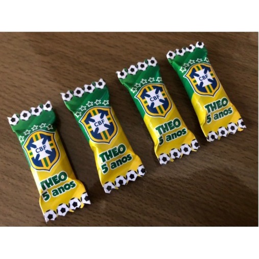 100 Balas Personalizadas Brasil Copa Do Mundo Time Futebol em Oferta na Shopee